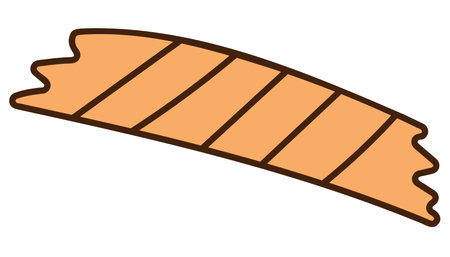 Cute doodle patch striped from the collection of girly stickers. Cartoon color vector illustration.のイラスト素材