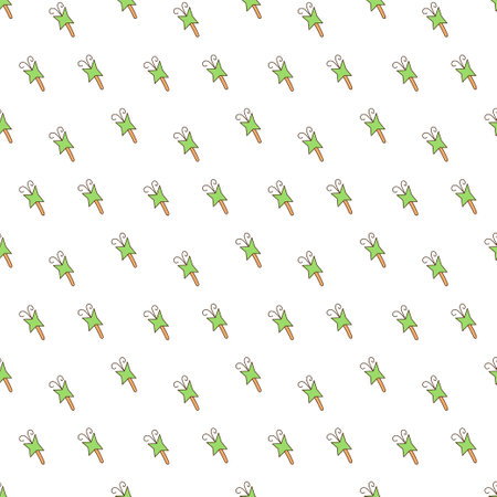 Ð¡ute seamless pattern with magic wand3. Color doodle  vector illustration.のイラスト素材