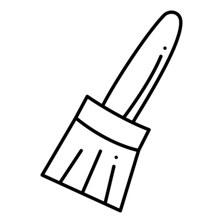 Doodle brush second. Vector black and white illustration.のイラスト素材