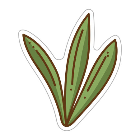 Sticker with cactus2. Cartoon vector color illustration.のイラスト素材