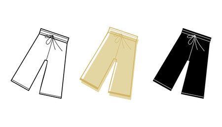 Swimming trunks in different colors. Clip art for your projects.のイラスト素材