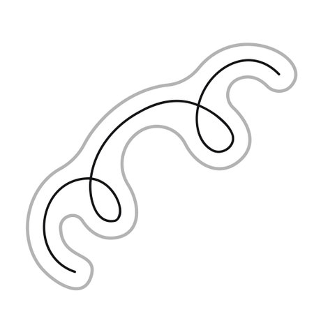 Serpentine road sticker for Halloween. Color flat vector illustration.のイラスト素材