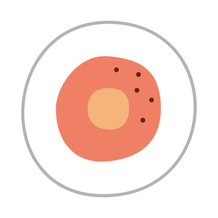 Sticker with a piece of carrot. Color flat vector illustration.のイラスト素材