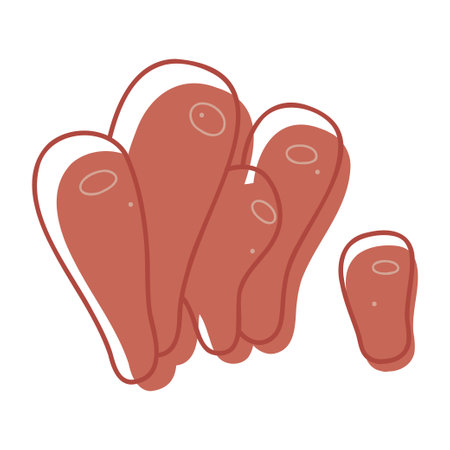 Coral color. Doodles clip art for your projects.のイラスト素材