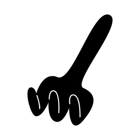 Baby rake for sandbox in black and white colors. Clip art for your projects.のイラスト素材