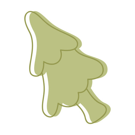 Doodle conifer color. Clip art for your projects.のイラスト素材