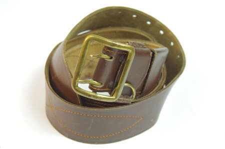 Brown soldier belt isolated on white background  CCCP の写真素材