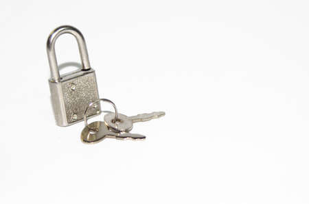 Small silver lockの写真素材