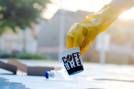 Eco-friendly waste collection and cleaning concept. Cleaning Neighborhood and environment