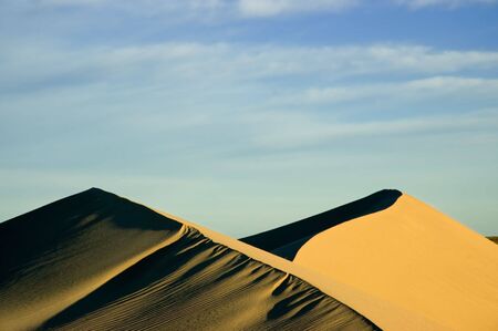Sand dunes in Puerto Piramides, Peninsula Valdes, Patagonia Argentina.の写真素材