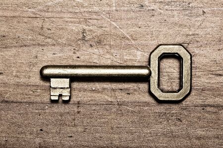 Old bronze key.
