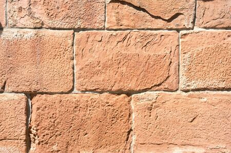 Detail of an old stone wall, close up shot.の写真素材