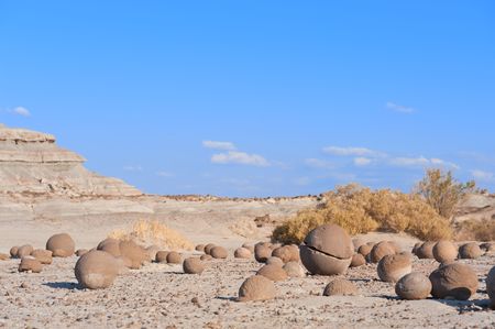 Stone desert in Ischigualasto, Argentina, UNESCO world heritage site.の写真素材
