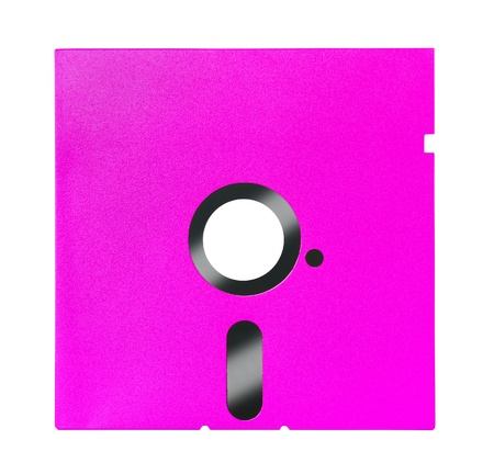 Vintage floppy disc computer data storage, isolated.の写真素材