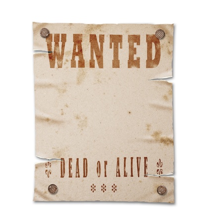 Old western sign, isolated, clipping path.の写真素材