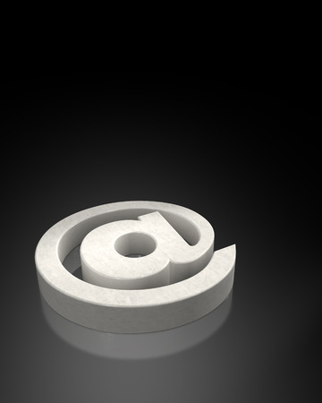 white at sign on black background.の写真素材