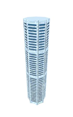 single business skyscraper isolated on white background.の写真素材