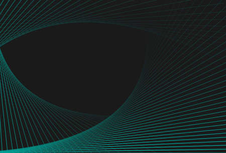 Cool abstract green blend line in black