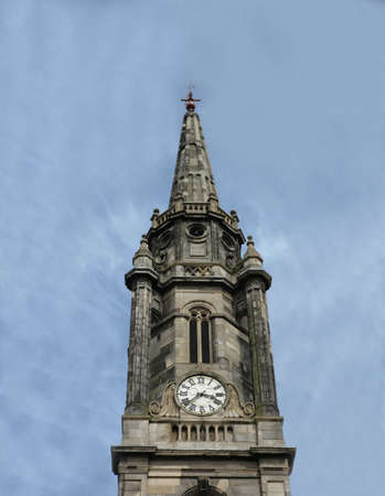 Church tower with clockの写真素材