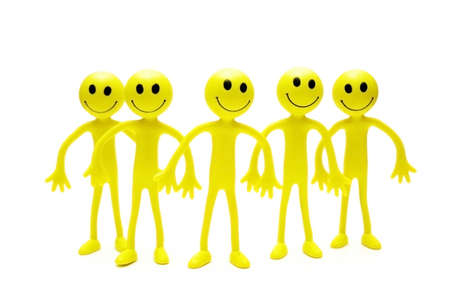 Group of smilies isolated on white backgroundの写真素材