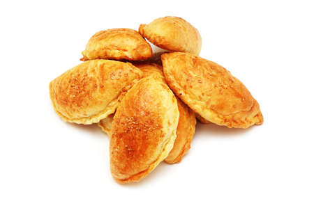 Meat patties isolated on the white background