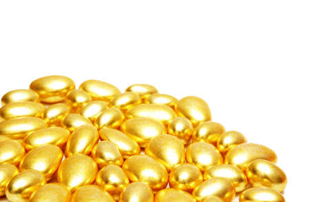 Golden shapes arranged at the backgroundの写真素材