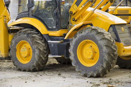 Wheels of the construction vehicle
