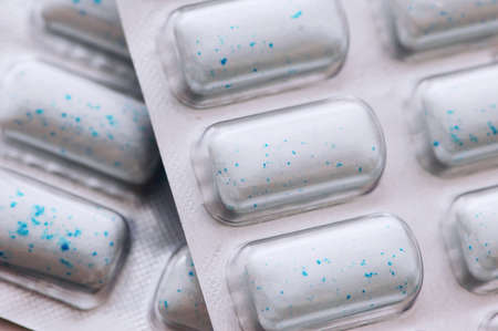Close up of pills in the containerの写真素材