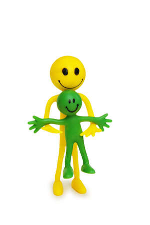 Figure of smilies isolated on white -  mom and の写真素材