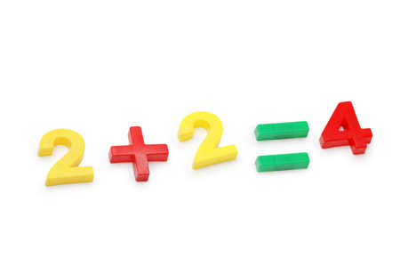 Simple math example -  isolated on the white