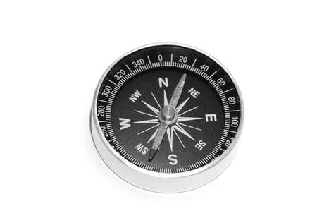 Old compass  isolated on the white backgroundの写真素材