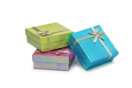 Gift boxes isolated on the white background