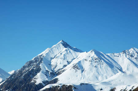 High mountains under snow in the winter
