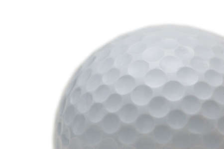 Golf ball isolated on the white backgroundの写真素材