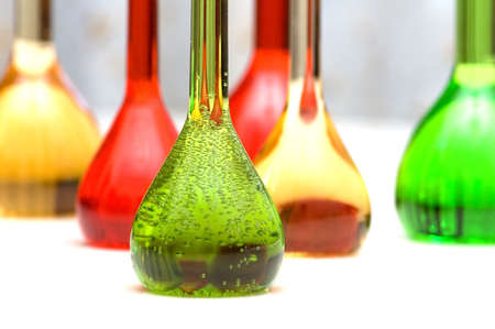 Various tubes isolated on the white backgroundの写真素材