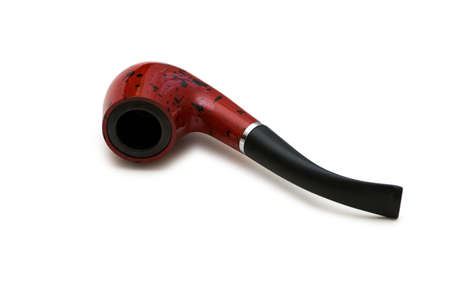 Smoking pipe isolated on the white backgroundの写真素材