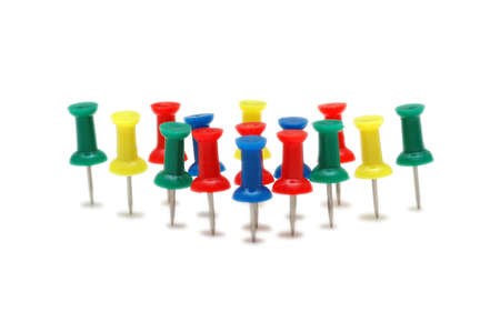 Stand out from the crowd  concept  with color pins
