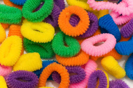 Rubber bands of the various bright colurs