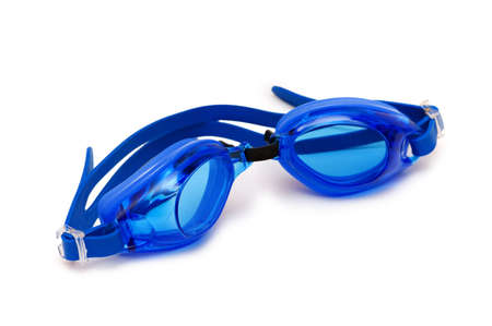 Swimming goggles isolated on the white backgroundの写真素材