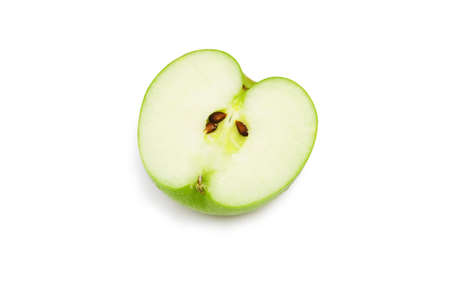 apple piece isolated on the white backgroundの写真素材