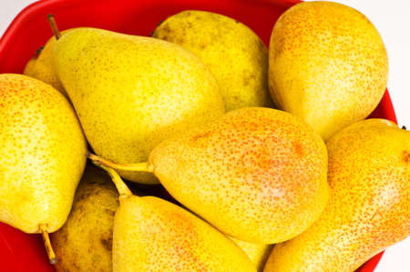 Healthy eating concept - close up of pearsの写真素材