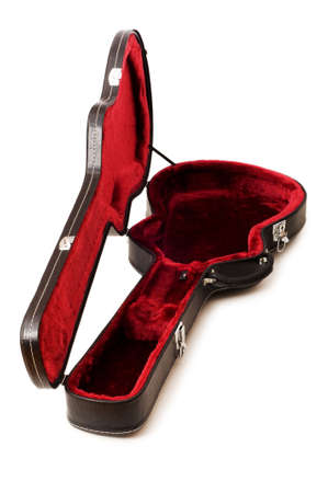 Guitar case isolated on the white backgroundの写真素材