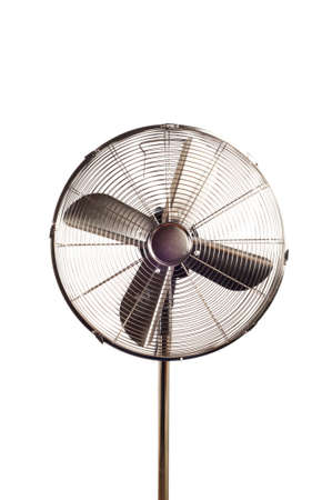Electric fan isolated on  the white backgroundの写真素材