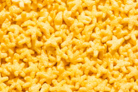 Close up of italian pasta -  star shapedの写真素材