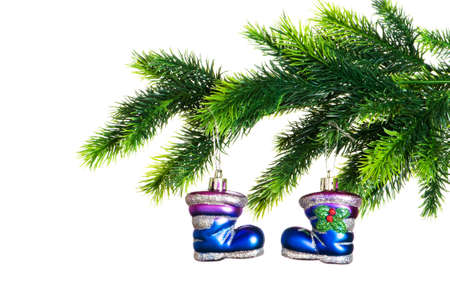 Christmas decoration isolated on the white backgroundの写真素材