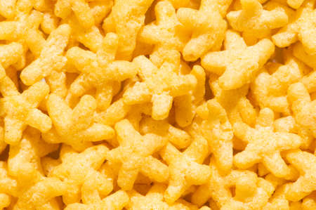 Close up of italian pasta -  star shapedの写真素材