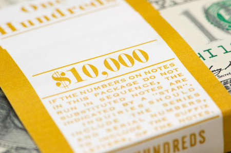 Extreme close up of ten thousand pack - shallow DOFの写真素材