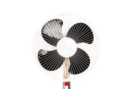 Electric fan isolated on  the white backgroundの写真素材