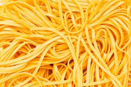Extreme close up of the tangled spaghettiの写真素材