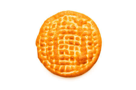 Round bread isolated on the white backgroundの写真素材